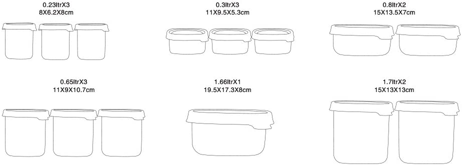 Wham Product Premier Food Storage Containers Food Container Set with Lids Wham Box,Red,Milkwhite, Seal IT - Luckyermore