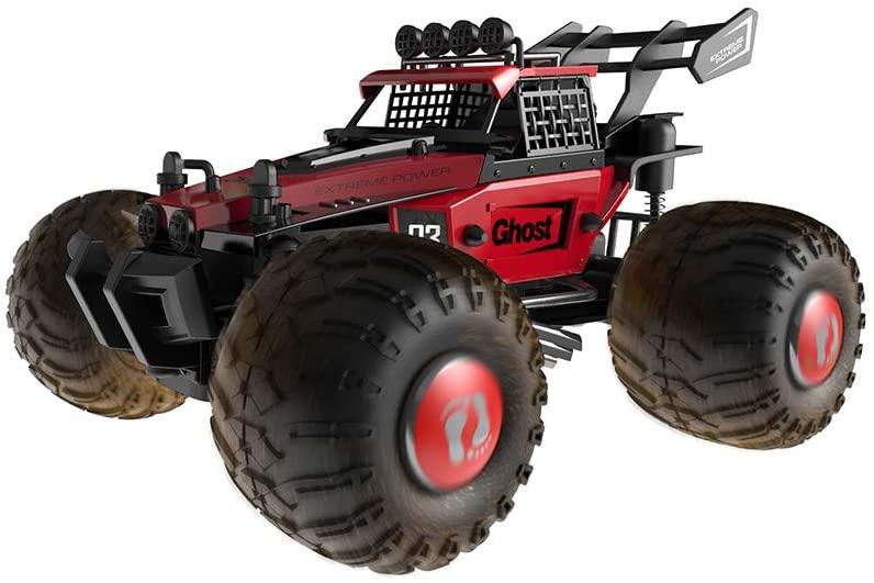 2.4GHz RC Off-Road DIY Vehicles 1:28 High Speed Climbing Truck Car，Replaceable Shell and Tire ，Green / Red Color - Luckyermore