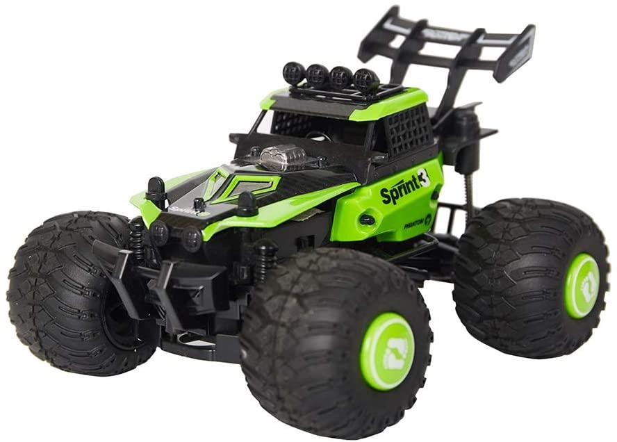2.4GHz RC Off-Road DIY Vehicles 1:28 High Speed Climbing Truck Car，Replaceable Shell and Tire ，Green / Red Color - Luckyermore