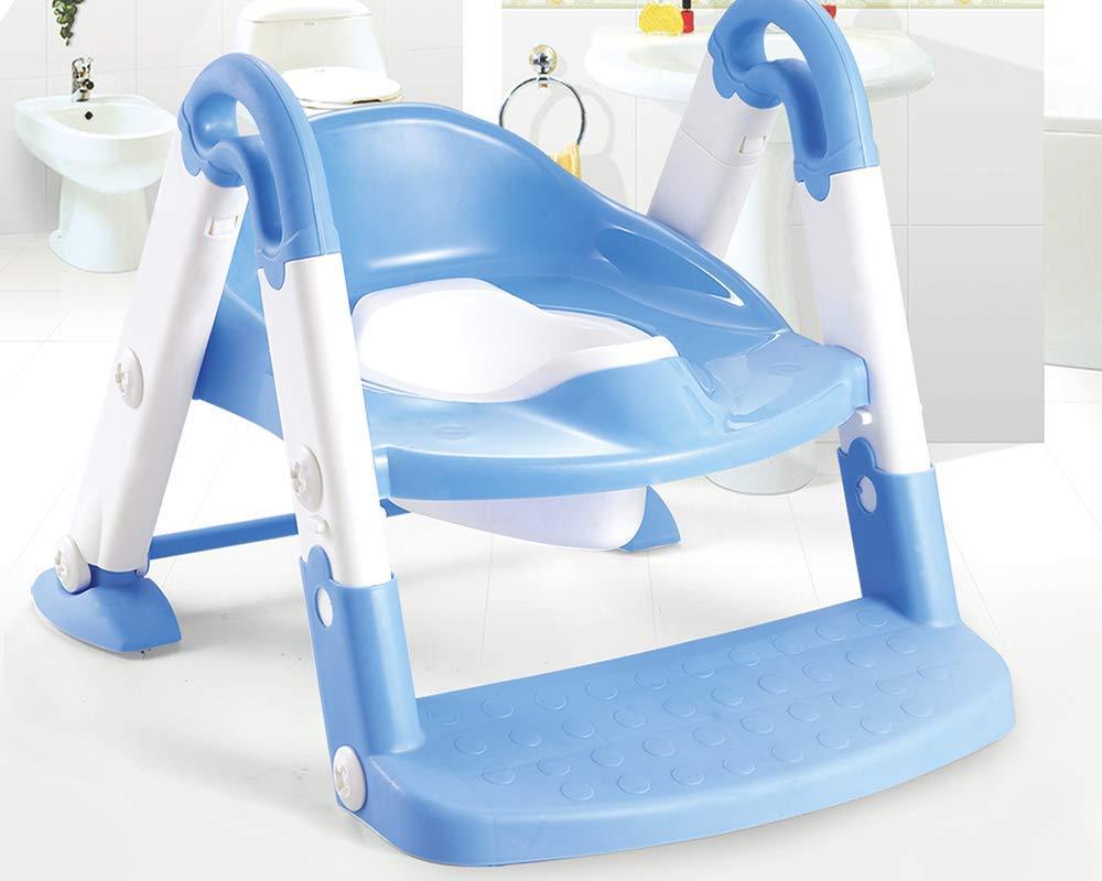 3 in 1 Potty Training Seat with Adjustable Ladder, Kid’s Ladder Toilet Seat with Non-Slip Step Stool Ladder, Potty Training Ladder, Potty Chair - Luckyermore