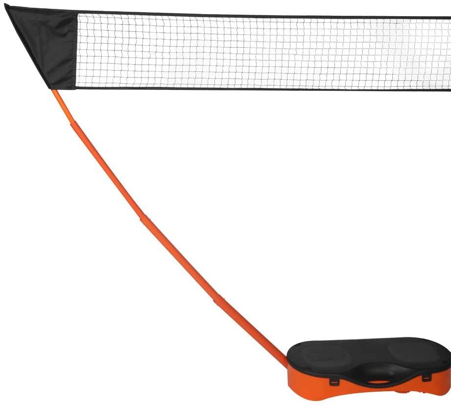 Portable Badminton Net Set Storage Box Base with 2 Battledores 2 Shuttlecocks Large 10x5 Feet Net for Ball Games Outdoor Team Sports