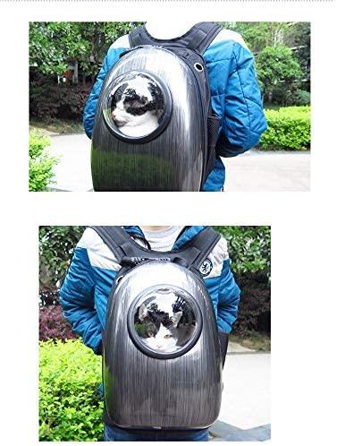 Travel Pet Carrier Backpack Cat Carrier Space Capsule Bubble Design, Black - Luckyermore
