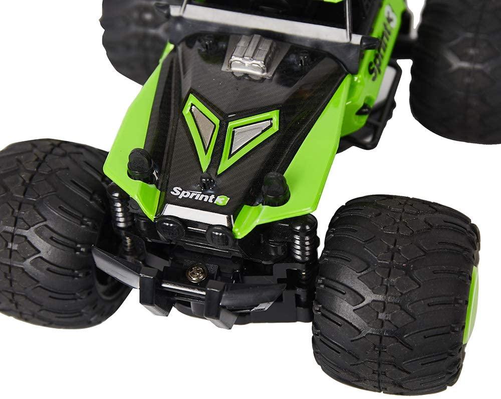 2.4GHz RC Off-Road DIY Vehicles 1:28 High Speed Climbing Truck Car，Replaceable Shell and Tire ，Green / Red Color - Luckyermore