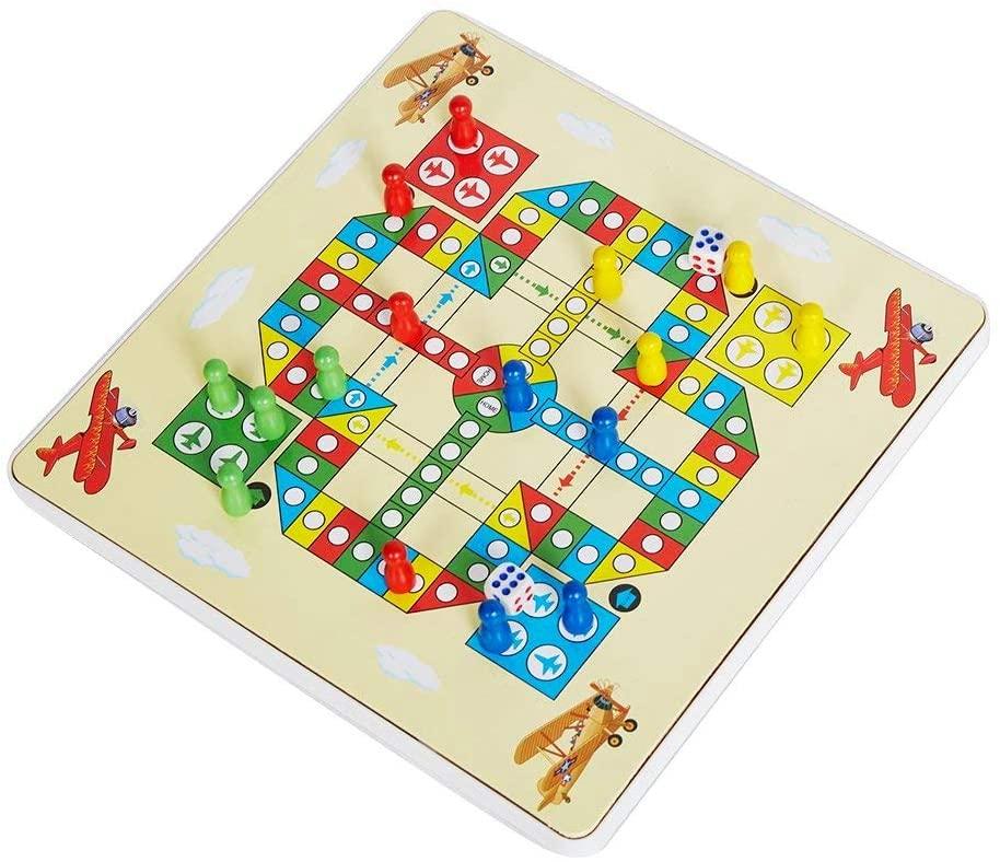 Magnetic Maze for Family Kids 3 and Up 2-Sided Board Game Maze Puzzles,Traffic Maze & Flying Chess - Luckyermore