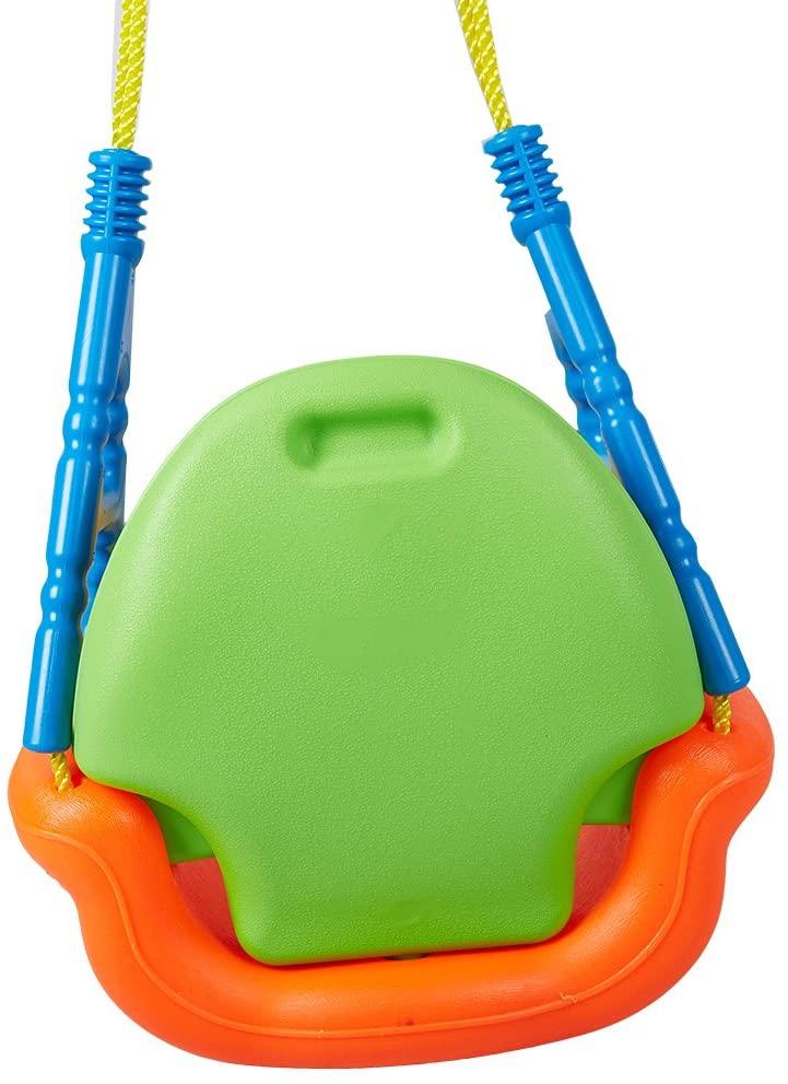 3 in 1 Toddler Swing Seat Hanging Swing Set Infant to Child Heavy Duty Rope Swing Playsets for Backyard Playground