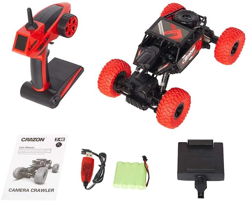 RC Hobby Toys Off-Road Sport Cars 4WD 2.4Ghz Rock Crawler Vehicle Truck with Wi-Fi HD Camera Gifts for Kids and Adults - Luckyermore