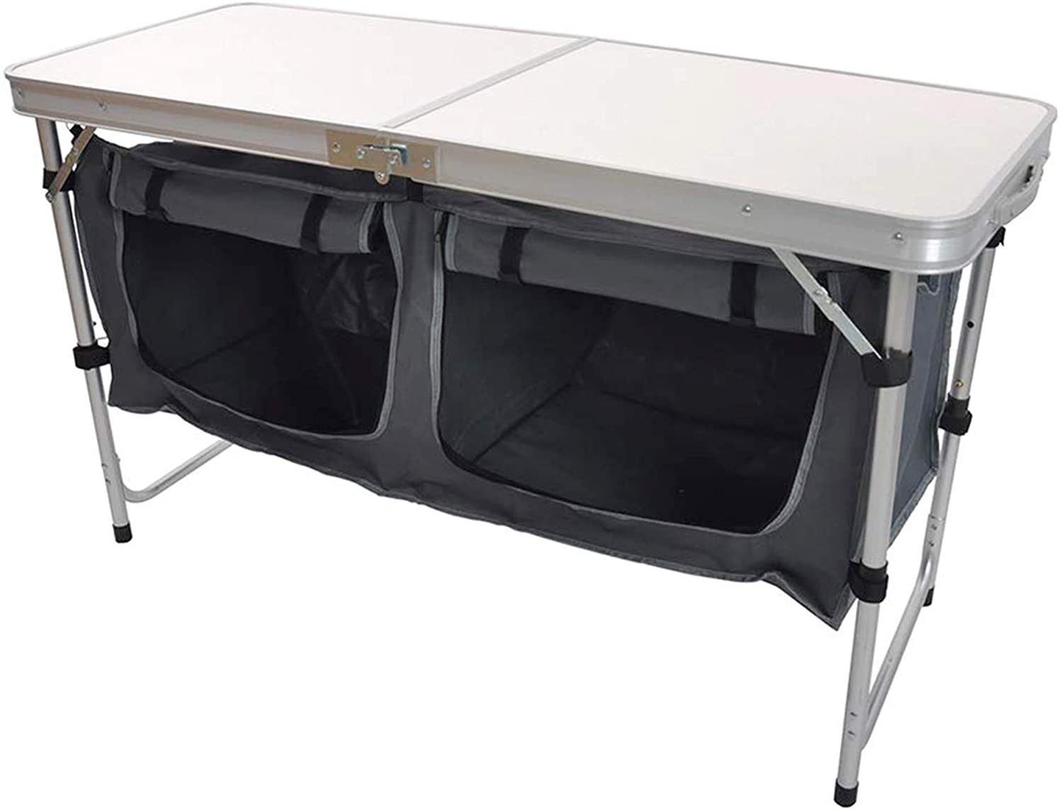 Outdoor Folding Camp Table Suitcase Lightweight Height Adjustable Portable Foldable Picnic Table