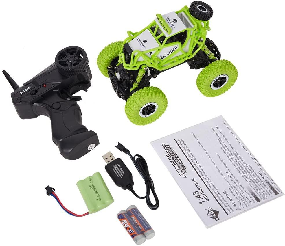 2.4GHz Racing Cars RC Cars Remote Control Cars Electric Rock Crawler Radio Control Vehicle Off Road Cars Green - Luckyermore