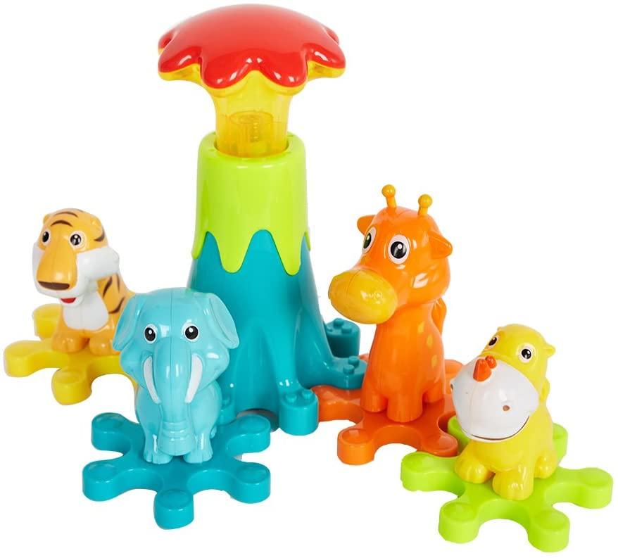 Interlocking Gears Building Blocks with Sound& Light Early Learning Toy Spinning Gears for Baby Toddlers - Luckyermore