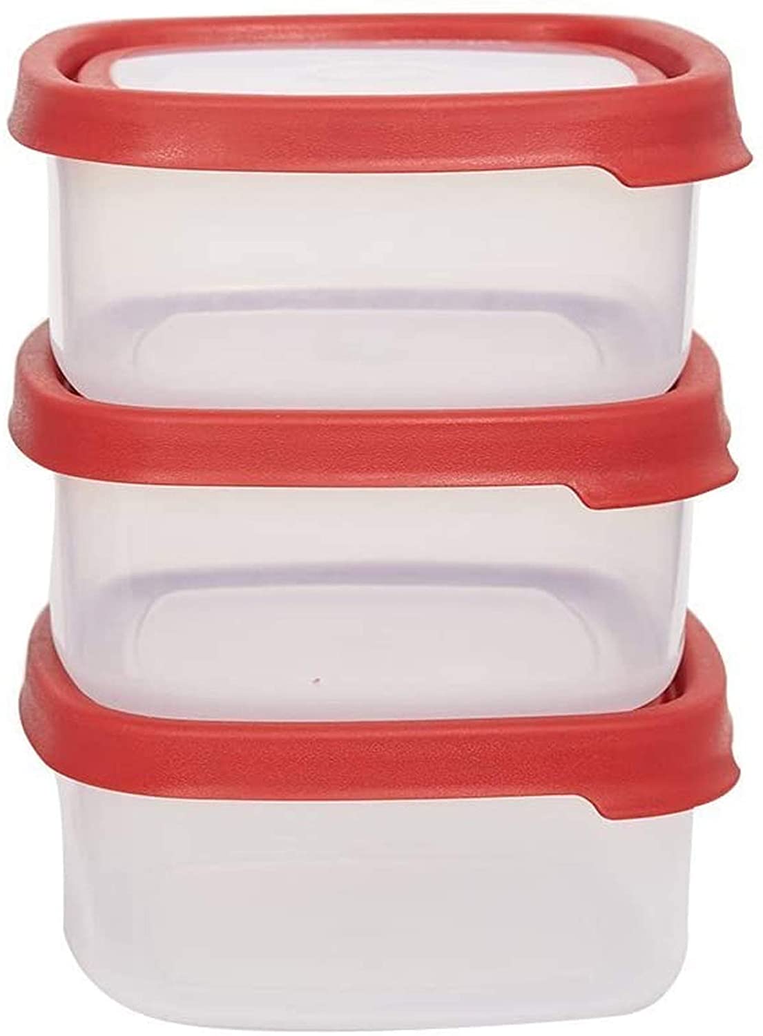 Wham 6 PCS Food Storage Containers With Lids Durable Plastic Containers Set - Airtight, Leakproof,BPA Free, Microwave, Freezer & Dishwasher Safe, Set of 3 (3.2 Cup)