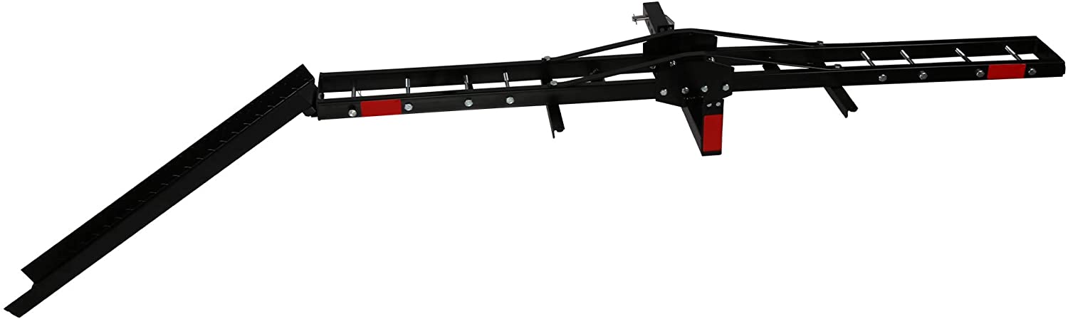 Motorcycle Rack Motorcycle Scooter Carrier Hauler Hitch Mount Rack with Loading Ramp Fit 2" Receiver of Cars, SUVs and Vans