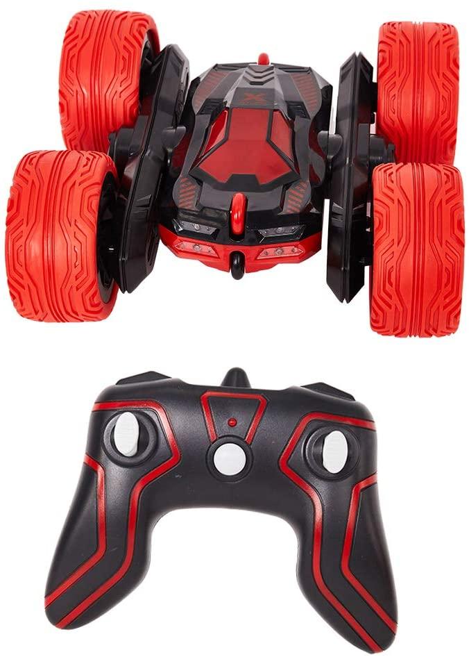 RC Car Double Sided Rotating Tumbling Ransformation 360 Degree/RED - Luckyermore