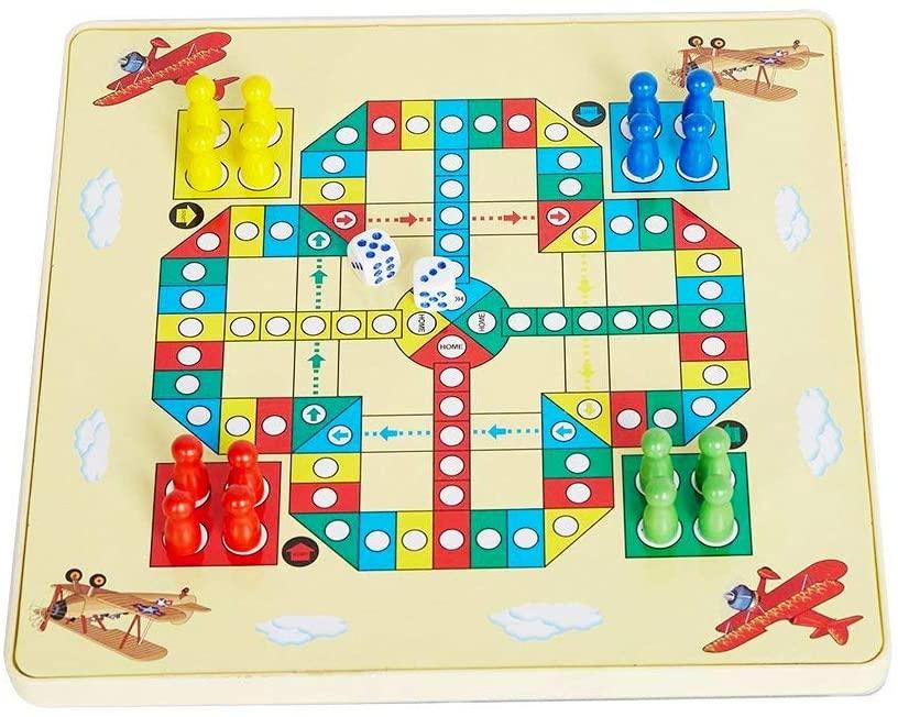Magnetic Maze Family Kids 3 up 2-Sided Board Game Maze Puzzles,Traffic Maze & Flying Chess - Luckyermore