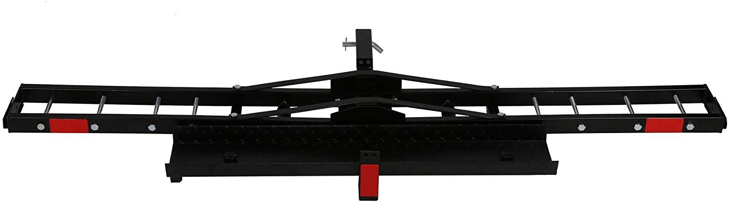 Motorcycle Rack Motorcycle Scooter Carrier Hauler Hitch Mount Rack with Loading Ramp Fit 2" Receiver of Cars, SUVs and Vans