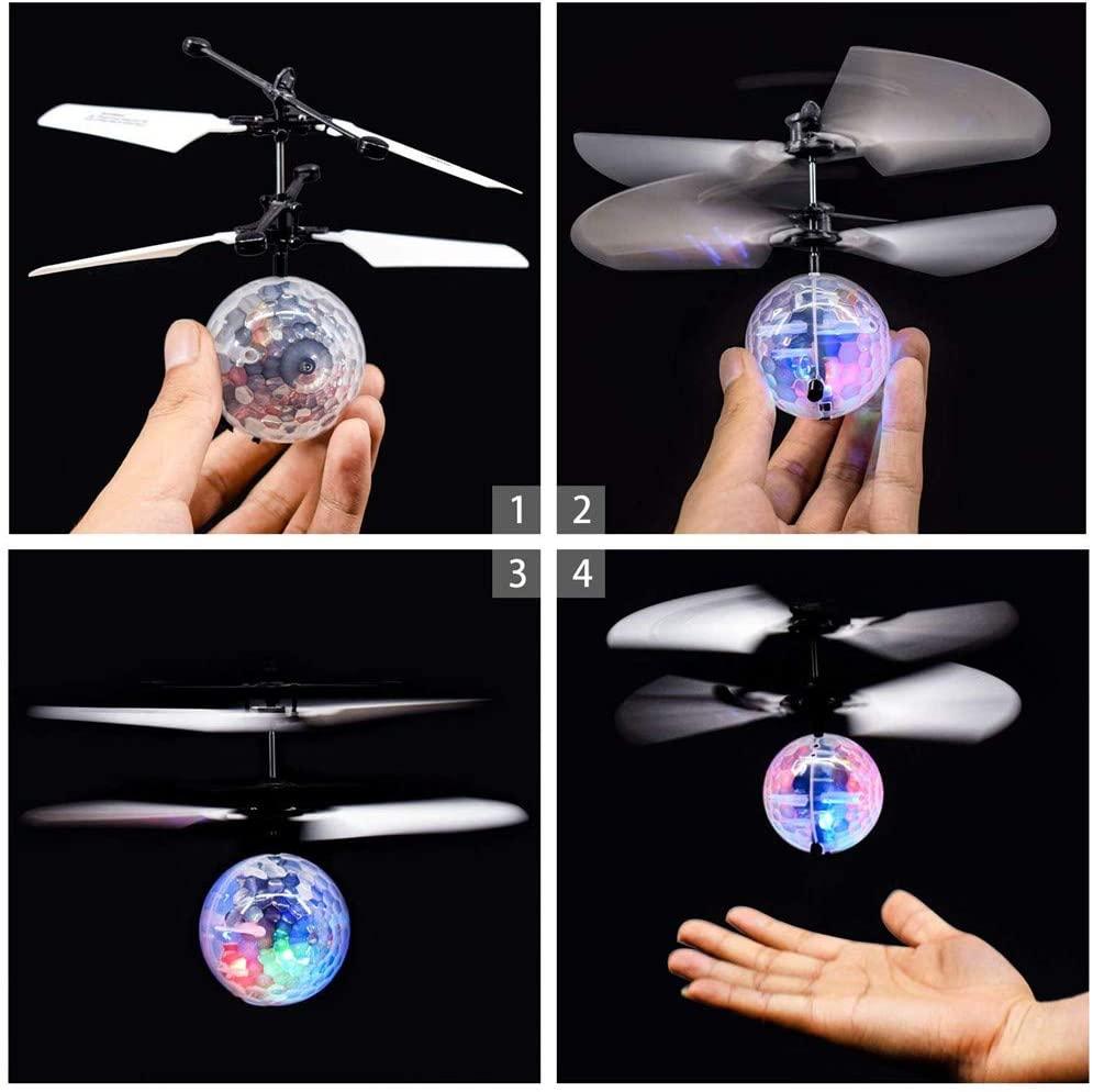 Easy Indoor Small Orb Flying Ball Drone Flying Toy for Kids Adults Built-in LED Light Helicopter
