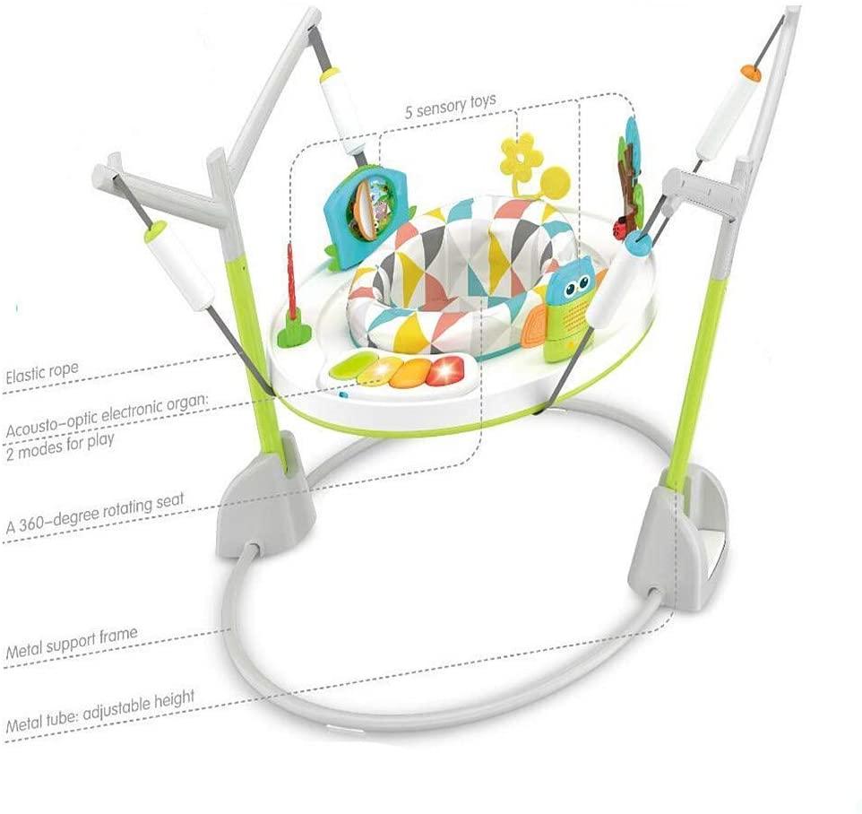 Baby Activity Jumper and Bouncer with Lights, Melodies, and Einstein Toys,Foldaway Jumper for Baby Girls Boys - Luckyermore