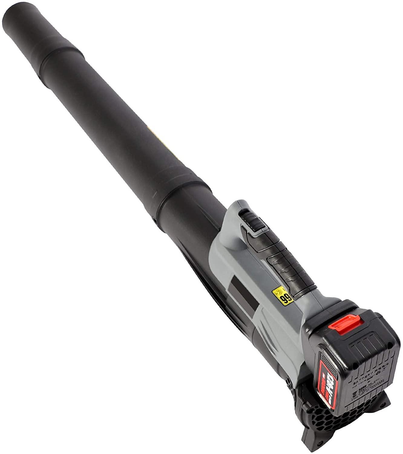 Cordless Leaf Blower 20V 4.0Ah 124MPH Variable Speed Lithium Battery and Charger Included for Lawn Care -Black - Luckyermore