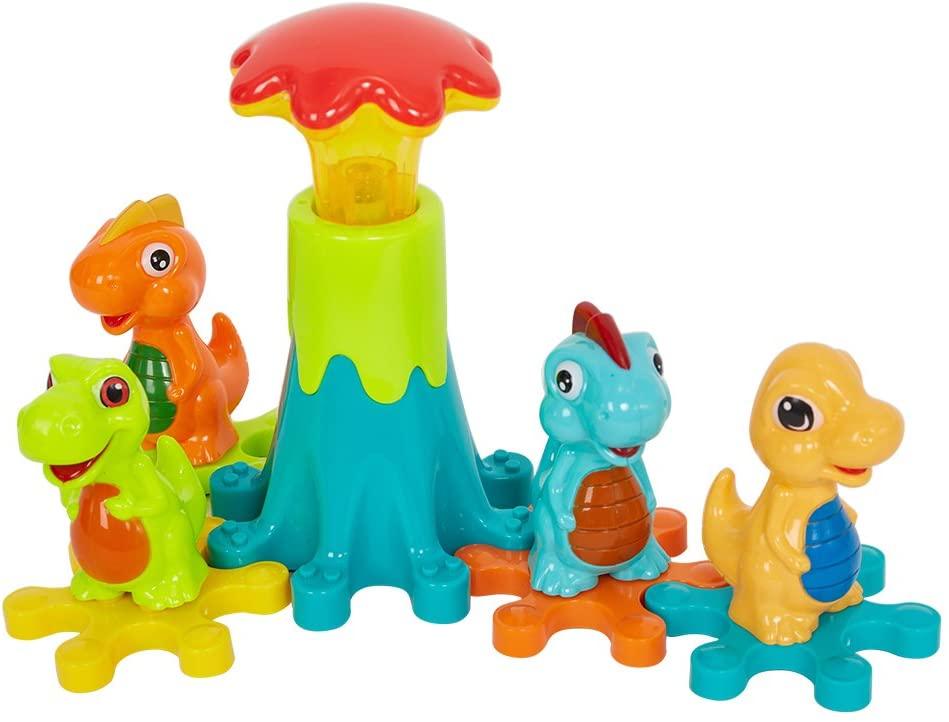 Interlocking Gears Building Blocks with Sound& Light Early Learning Toy Spinning Gears for Baby Toddlers - Luckyermore
