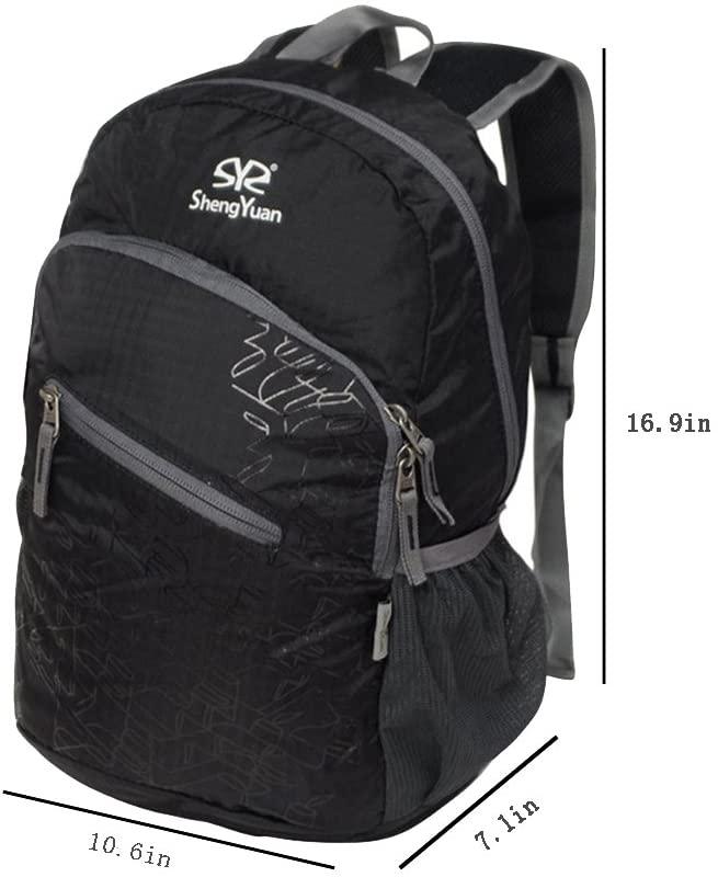 Lightweight Travel Backpack 20L Foldable Waterproof Camping Backpack with 2 Pockets - Luckyermore