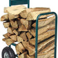 Firewood Log Rack Carrier Cart Wood Rack Storage Mover with Rolling Wheel