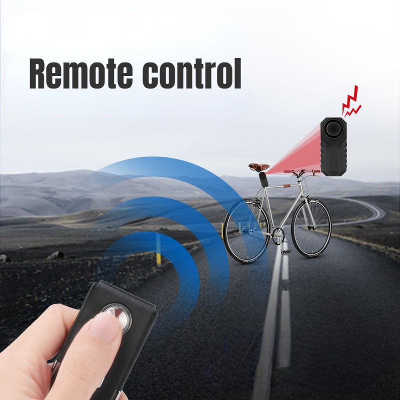 CARSTY Vibration Induction Alarm Bicycle Anti-theft Alarm Remote Control Wireless Electric Vehicle Bicycle Installation Free