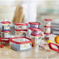 Wham Product Premier Food Storage Containers Food Container Set with Lids Wham Box,Red,Milkwhite, Seal IT