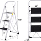 3 Step Ladder Sturdy Step Stool Portable 330lbs Capacity Light Weight for Home Kitchen Office