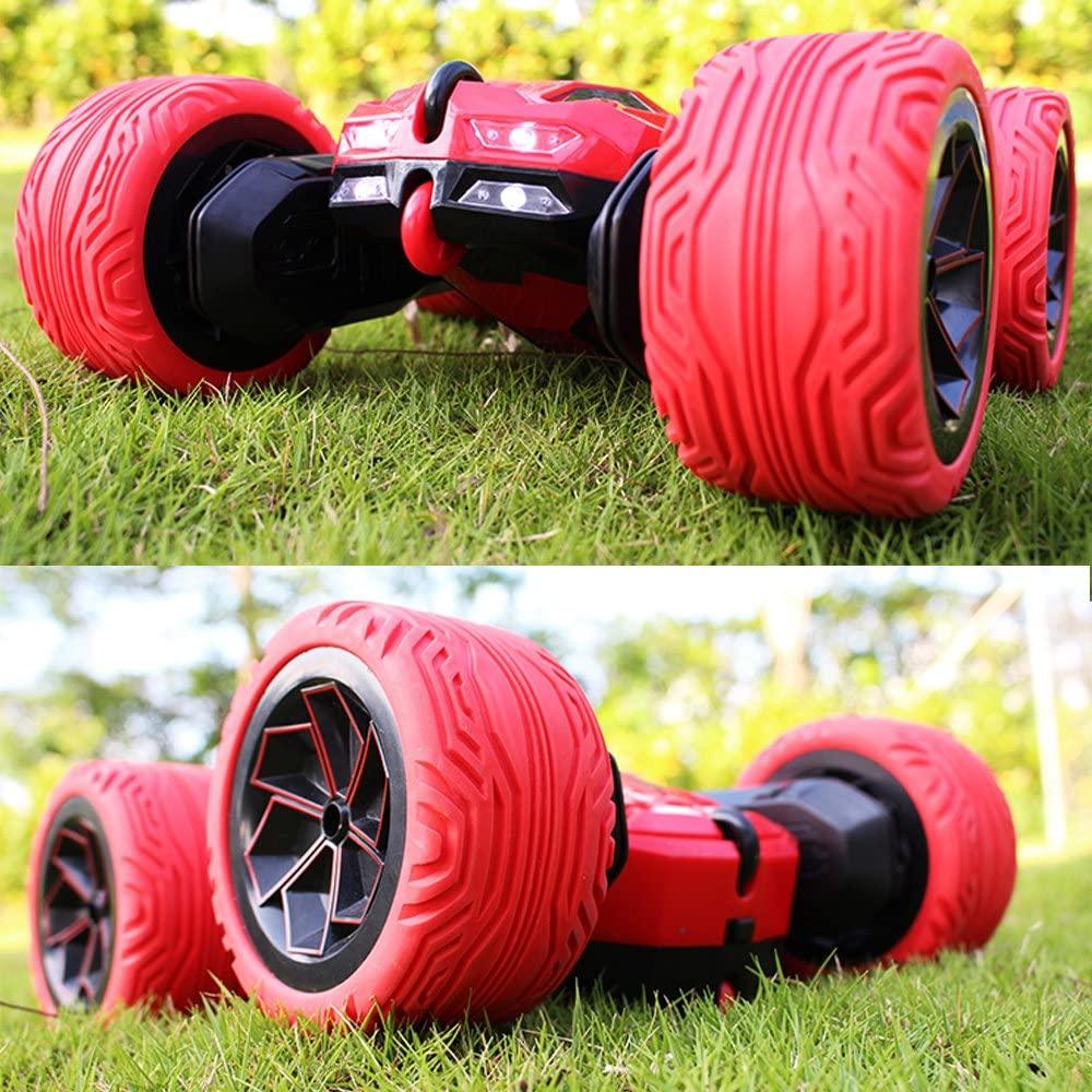 RC Car Double Sided Rotating Tumbling Ransformation 360 Degree/RED - Luckyermore