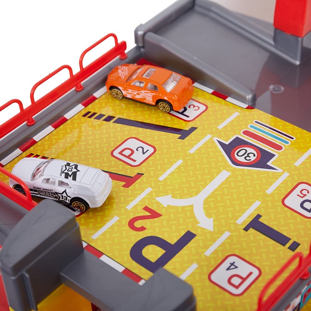 Parking Garage Playset for Toddler Car Garage for Boys (M-Size)