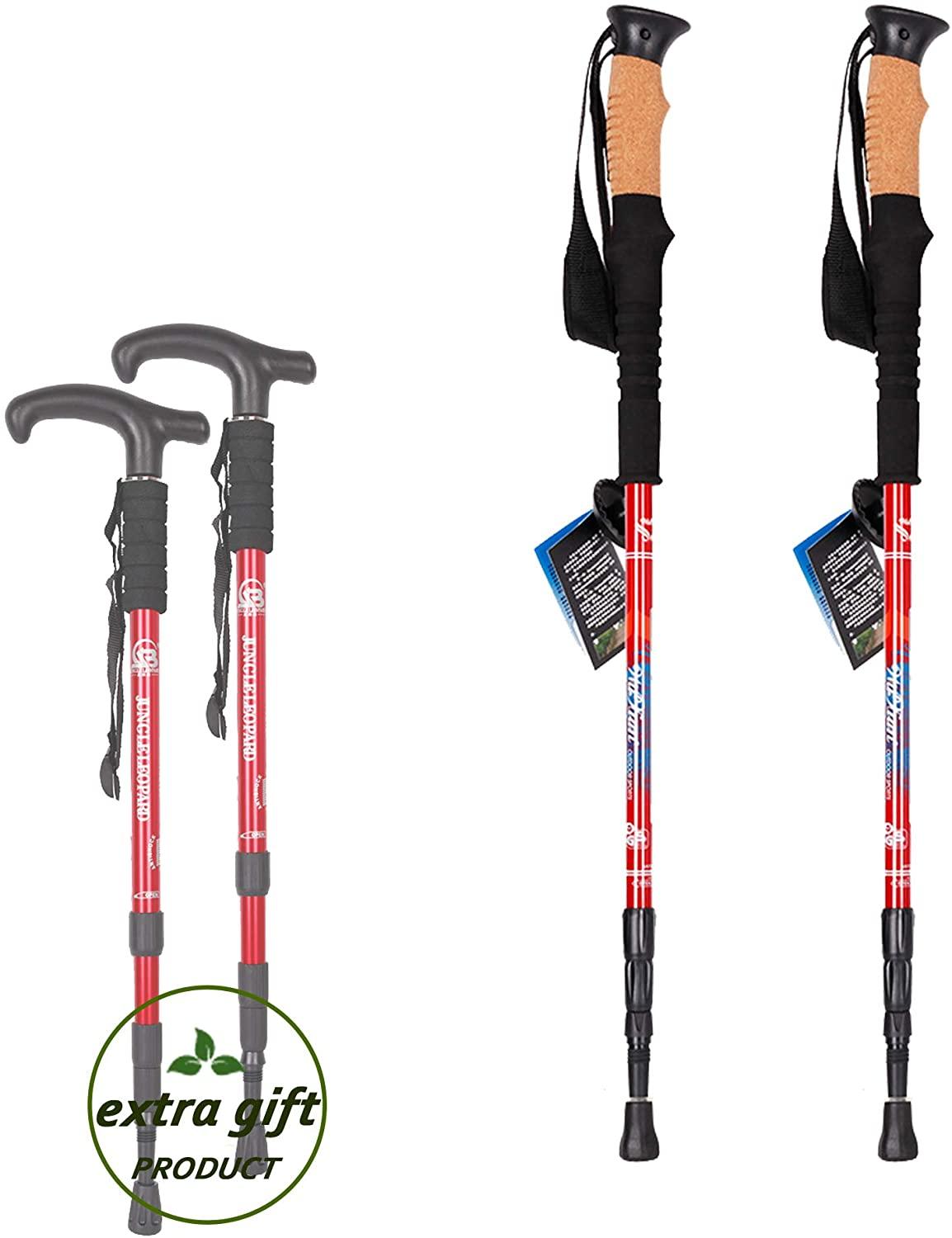 2 Pack Trekking Poles Collapsible Climbing Stick - Luckyermore