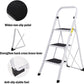 3 Step Ladder Sturdy Step Stool Portable 330lbs Capacity Light Weight for Home Kitchen Office