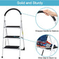 3 Step Stable Folding Step Ladder with Grips Sturdy Step Stool with Wide Pedal, 330 Lbs Capacity