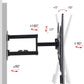 Full Motion TV Wall Mount for 23”-55” Flat Screen TVs, Monitor with Swivel Articulating Arms, up to VESA 400x400mm and 66 lbs