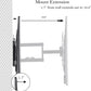 Full Motion TV Wall Mount for 23”-55” Flat Screen TVs, Monitor with Swivel Articulating Arms, up to VESA 400x400mm and 66 lbs