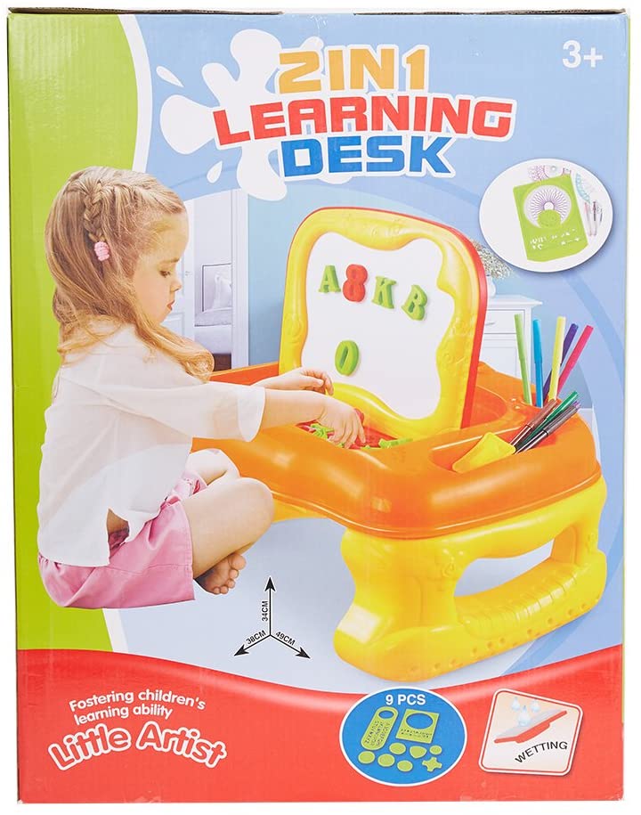 Educational Learning Desk Drawing Board with Magnetic Letters