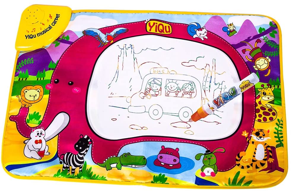 Water Paint Mat Educational Toy Draw Mat with Pen for Kids