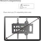 Full Motion TV Wall Mount for 23”-55” Flat Screen TVs, Monitor with Swivel Articulating Arms, up to VESA 400x400mm and 66 lbs