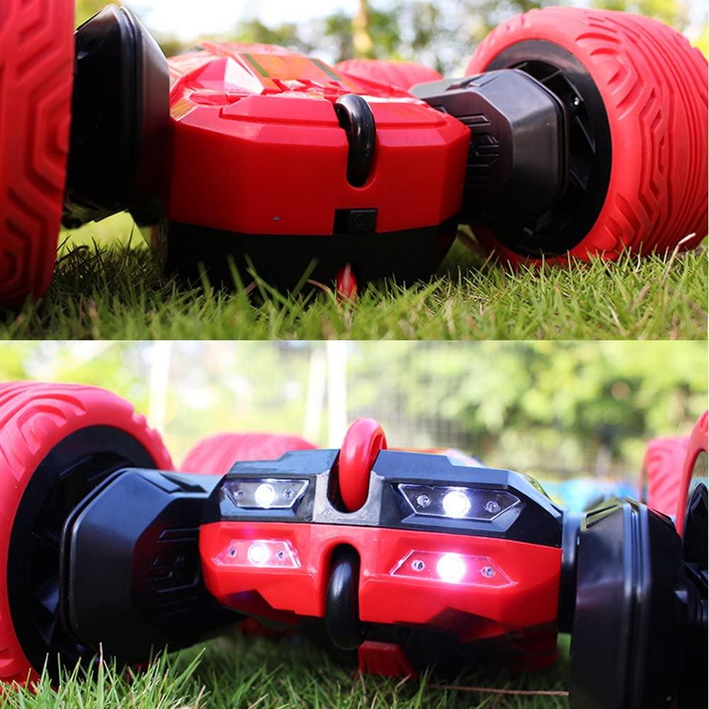RC Car Double Sided Rotating Tumbling Ransformation 360 Degree/RED - Luckyermore