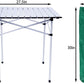 Aluminum Camping Table Lightweight Portable Outdoor Picnic Table with Roll Up Top Carrying Bag for Picnic Beach BBQ Party Traveling Hiking