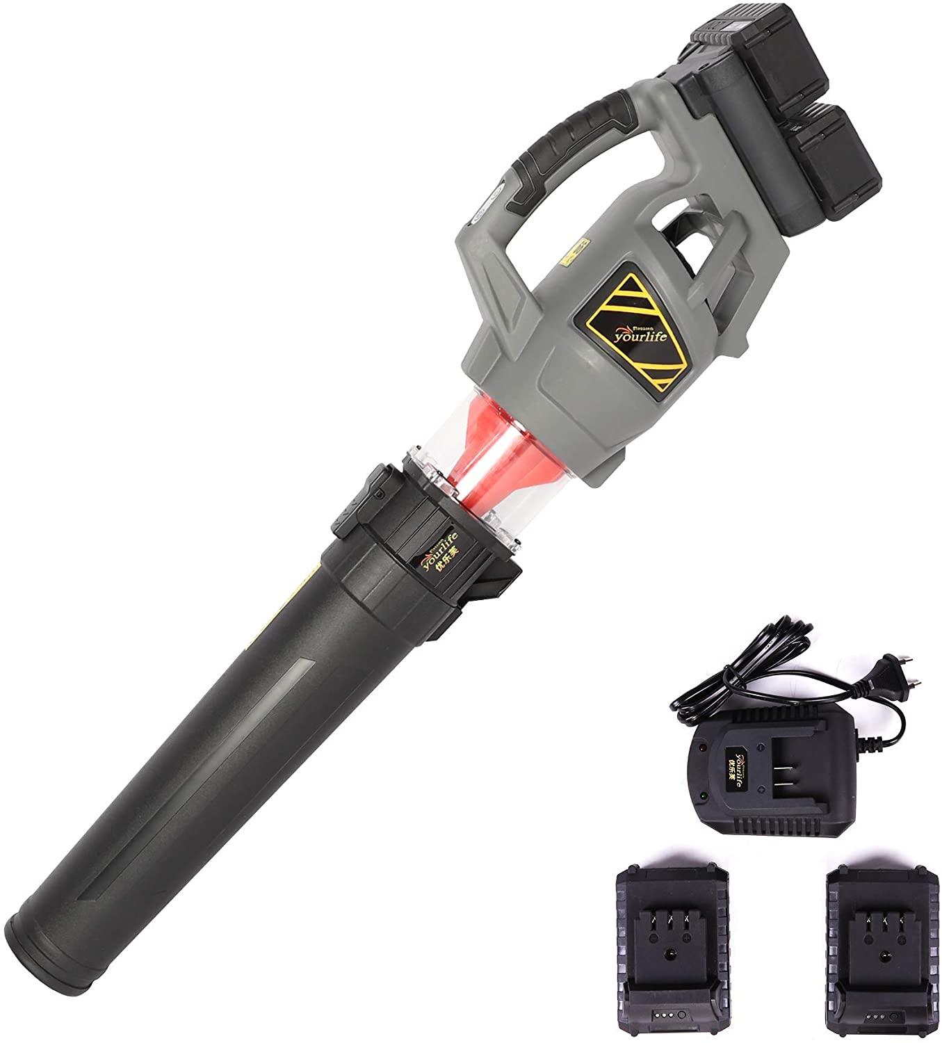 Cordless Leaf Blower Battery Powered Electric Leaf Blower 89 MPH Variable Speed 18000 RPM 40V Lithium Leaf Blower Cordless with Battery & Charger Garden Cleaning Garage Dusting - Luckyermore
