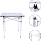 Aluminum Camping Table Lightweight Portable Outdoor Picnic Table with Roll Up Top Carrying Bag for Picnic Beach BBQ Party Traveling Hiking