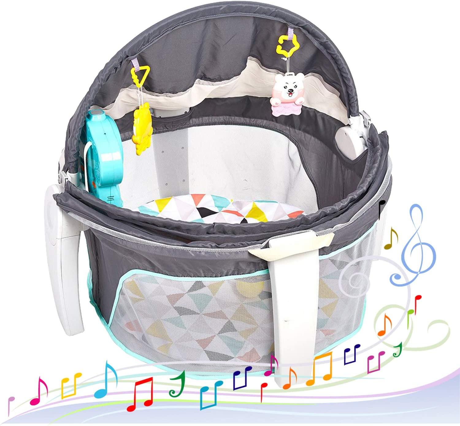 Travel Infant Bed Foldable Portable Baby Activity Center Combines Crib, Playpen and Game Room - Luckyermore