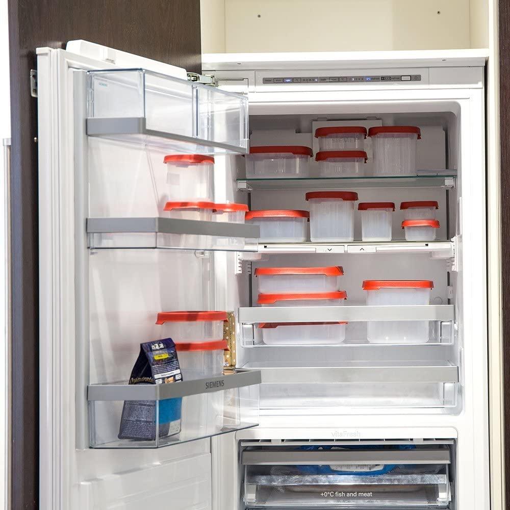 Wham 6 PCS Food Storage Containers With Lids Durable Plastic Containers Set - Airtight, Leakproof,BPA Free, Microwave, Freezer & Dishwasher Safe, Set of 3 (3.2 Cup) - Luckyermore