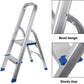 2 Step Ladder Aluminum Folding Step Stool with 330lbs Capacity Anti-Slip Pedal