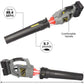 Cordless Leaf Blower Battery Powered Electric Leaf Blower 89 MPH Variable Speed 18000 RPM 40V Lithium Leaf Blower Cordless with Battery & Charger Garden Cleaning Garage Dusting