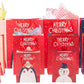 12 Pack Assorted Christmas Gift Bags with Small Medium Large Size, 4 Xmas Pattern Holiday Gift Bags with Tissue Paper, Bright