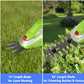 2-in-1 Cordless Hedge Trimmer 60min Shrubber w/Protective Shells Grass Shear Combo Rechargeable 3.6V Li-Ion Battery 2.45 lbs for Easy-Carry