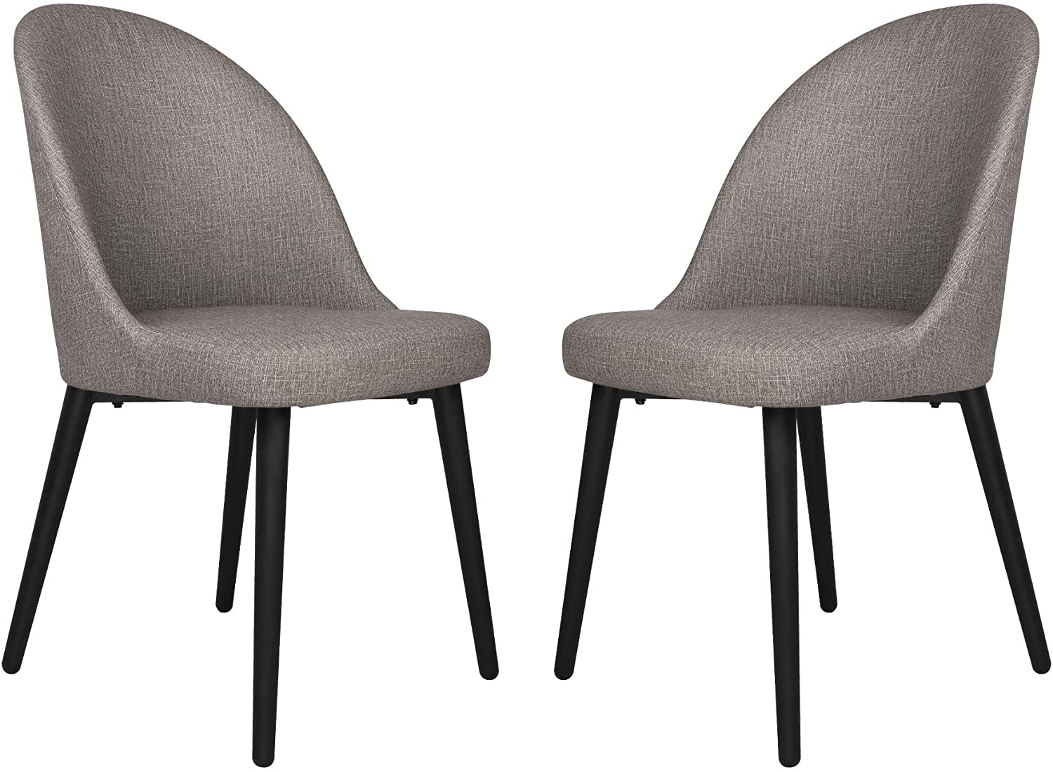 Elegant and Modern Dining Chair Set of 2, Metal Frame Comfortable and High Class Vinyl Seat, Water Repellent & Fire Retardant Suitable for Home and Restaurants, 400 lbs, Gray