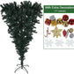 5.5ft Upsidedown Christmas Tree Artificial Xmas Tree with 578 Branch Tips and Decoration, Green