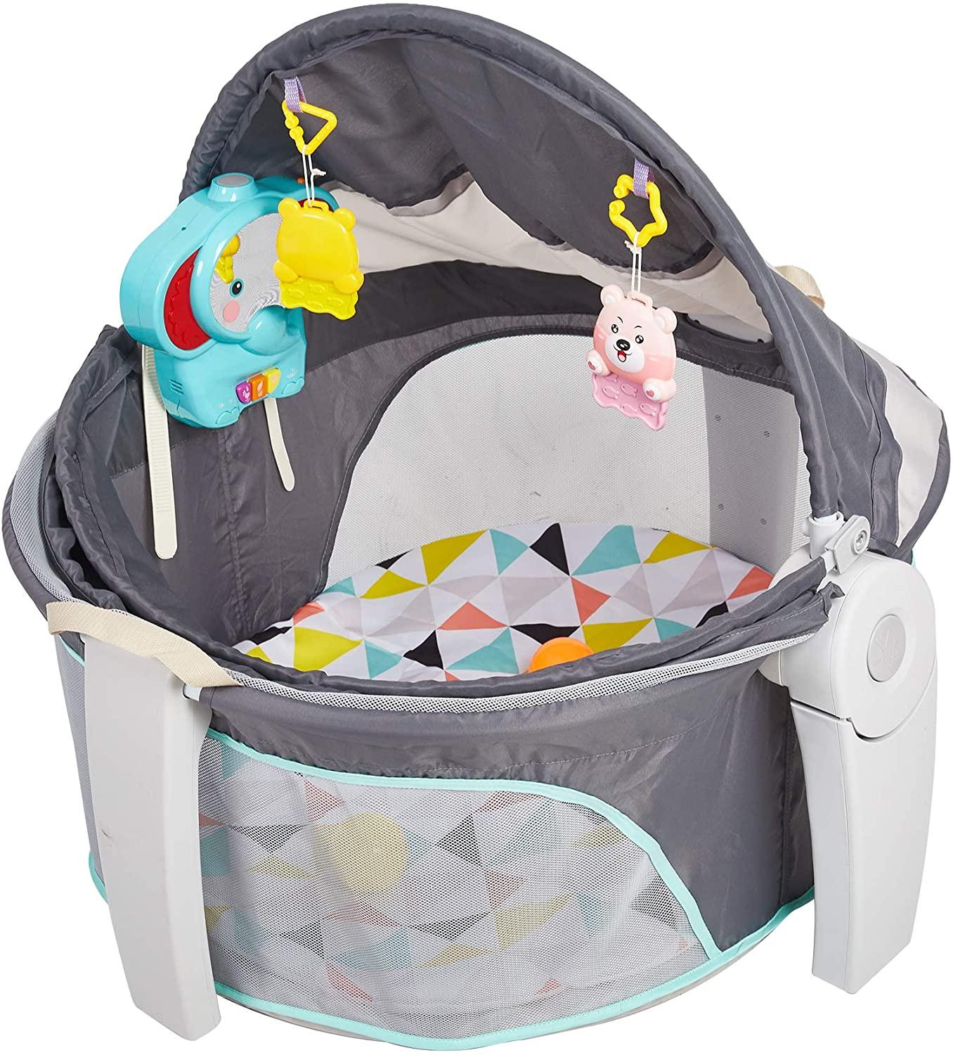 Travel Infant Bed Foldable Portable Baby Activity Center Combines Crib, Playpen and Game Room